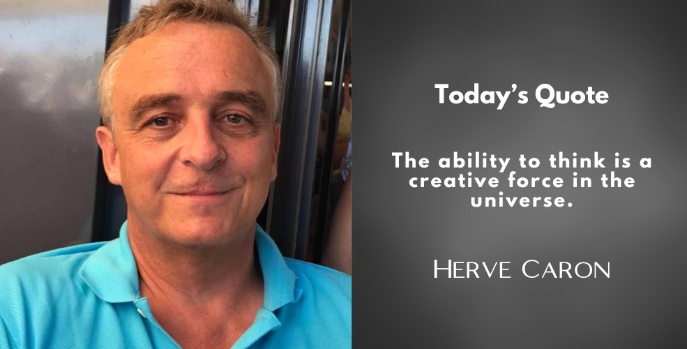 This is the featured image for the podcast episode with Herve Caron.